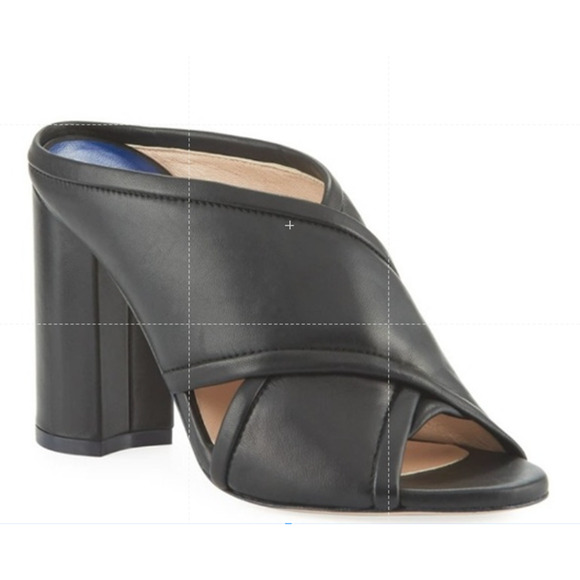 Stuart Weitzman Shoes - Stuart Weitzman Shoes Women's Size 5.5 Black SAM 75 Block Heel Slide Sandals New